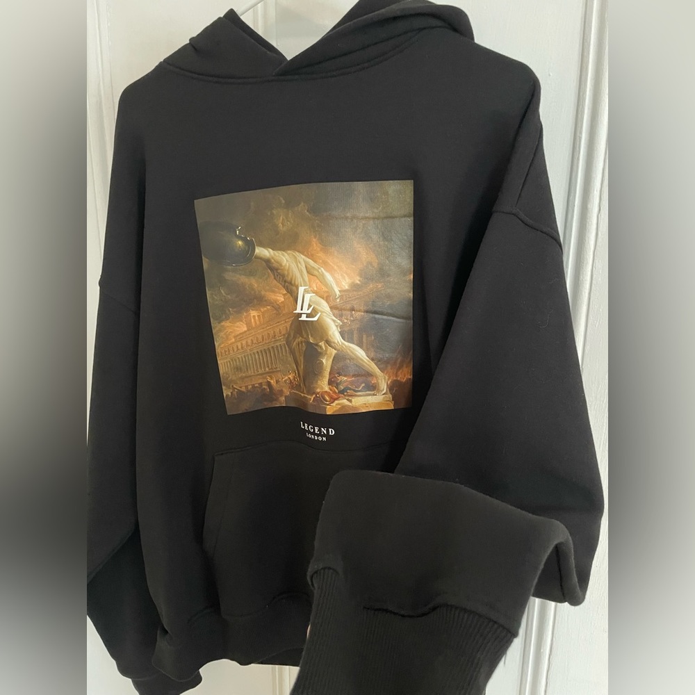 Legend London Mens Graphic Pullover Hoodie size Large